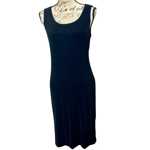 Vintage 90s Ronni Nicole Black Knee-Length Dress Petite 10P - Picture 1 of 7